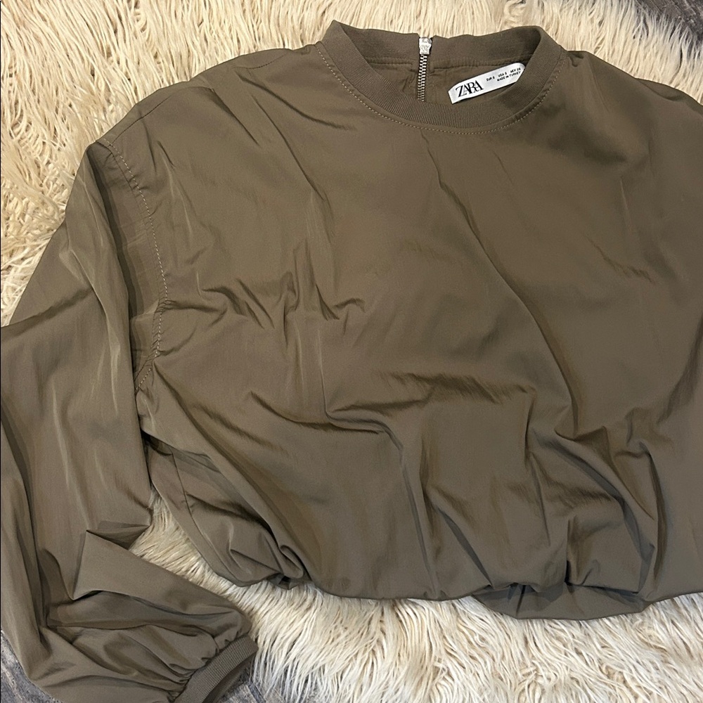 Zara Khaki Women's Sweatshirt